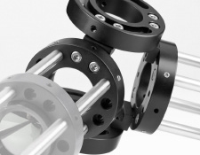 Continuous angular adjustment plates are used in pairs to bend paths